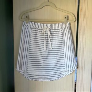 Striped cotton skirt